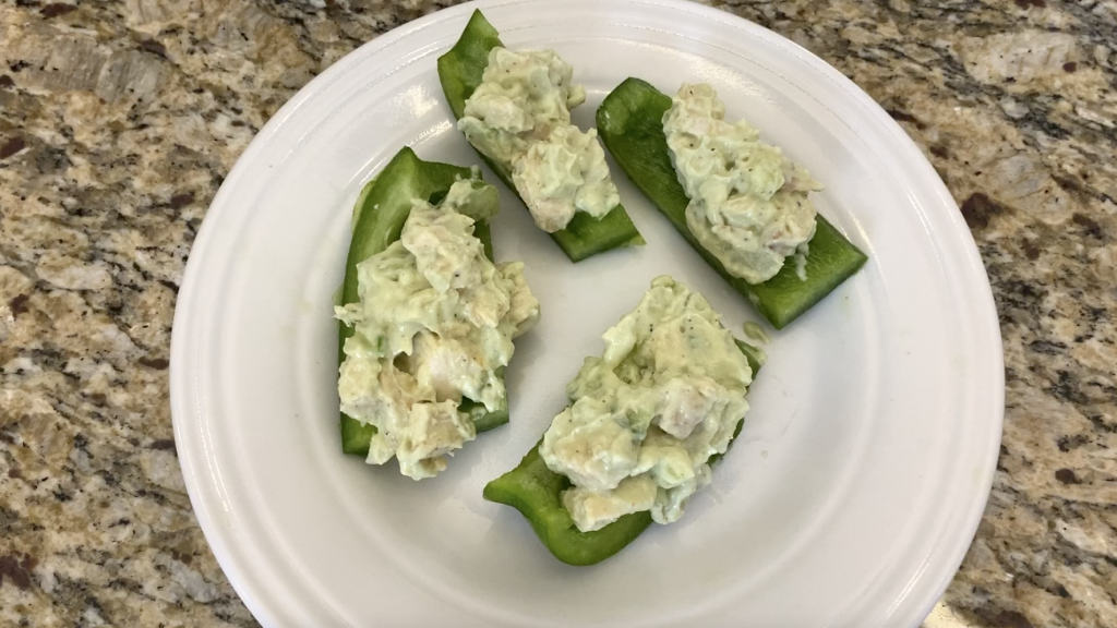 Cucumber Avocado Chicken Salad As A Topping