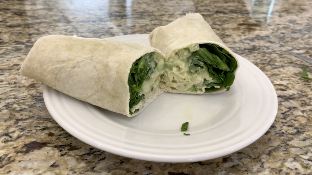 Cucumber Avocado Chicken Salad In A Wrap